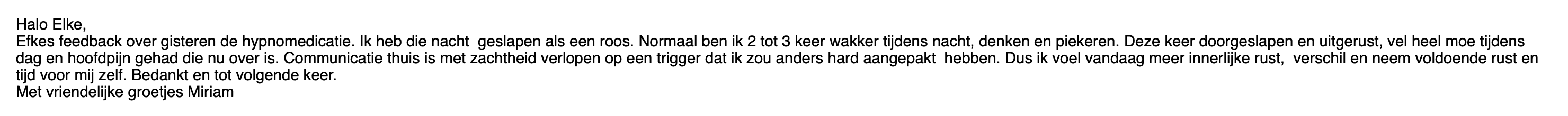 Ervaring van een deelnemer
