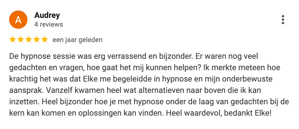 Ervaring met online hypnotherapie